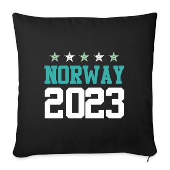 Norway 2023 - Sofakissenbezug 45 x 45 cm - Schwarz - Vorne