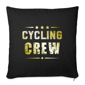 Cycling Crew - Sofa pillowcase 17,3'' x 17,3'' (45 x 45 cm) - black - Front