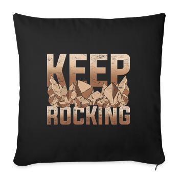 Next Rock Geologist Funny Gift Geology - Housse de coussin décorative 45 x 45 cm - noir - Devant