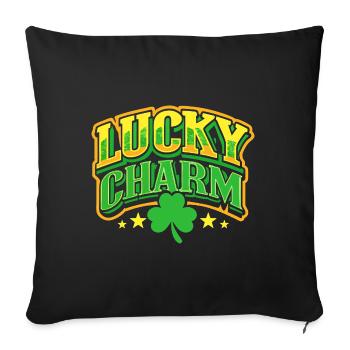 Lucky Charm - St. Patrick's Day - Irland - Sofakissenbezug 45 x 45 cm - Schwarz - Vorne