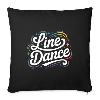 La danse en ligne : mon hobby - ma passion - mon truc - Housse de coussin décorative 45 x 45 cm - noir - Devant