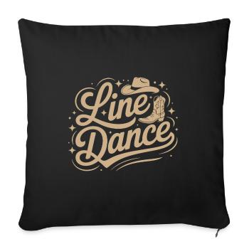 La danse en ligne : mon hobby - ma passion - mon truc - Housse de coussin décorative 45 x 45 cm - noir - Devant