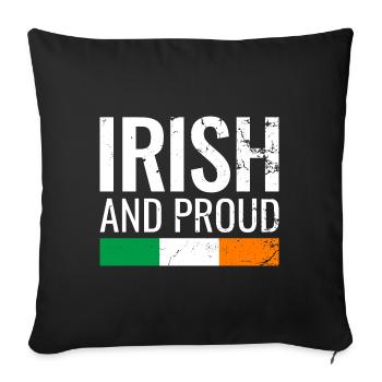 Irish And Proud Ireland Irish Flag Irish - Sofa pillowcase 17,3'' x 17,3'' (45 x 45 cm) - black - Front