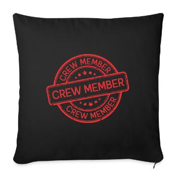 Crew Mitglied - Sofakissenbezug 45 x 45 cm - Schwarz - Vorne