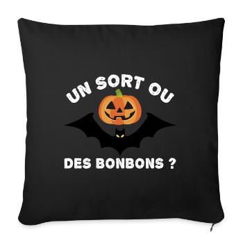 Happy Halloween - jour de Halloween - Housse de coussin décorative 45 x 45 cm - noir - Devant