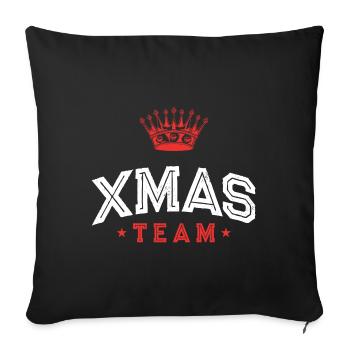 Xmas Team Christmas Christmas Party - Sofa pillowcase 17,3'' x 17,3'' (45 x 45 cm) - black - Front