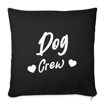 Coeur d’équipage de chien - Housse de coussin décorative 45 x 45 cm - noir - Devant