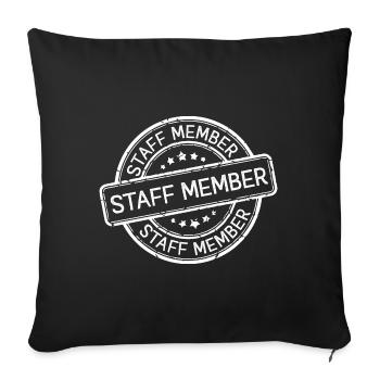 Staff Mitglied - Sofakissenbezug 45 x 45 cm - Schwarz - Vorne
