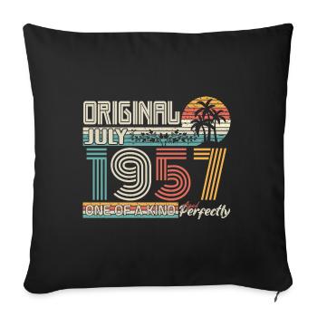 Juli 1957 Geburtstag Juli 1957 Geschenk - Sofakissenbezug 45 x 45 cm - Schwarz - Vorne