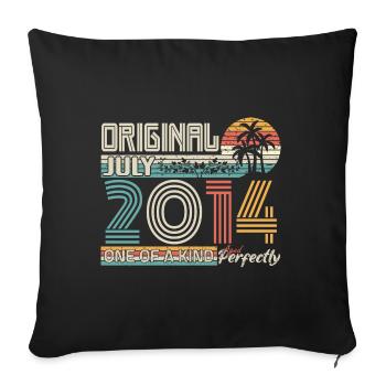 Juli 2014 Geburtstag Juli 2014 Geschenk - Sofakissenbezug 45 x 45 cm - Schwarz - Vorne