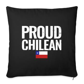 Proud Chilean Chile Flag - Sofa pillowcase 17,3'' x 17,3'' (45 x 45 cm) - black - Front