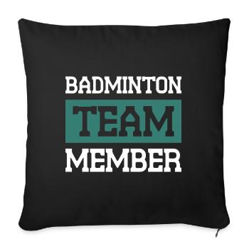 Équipe de badminton - Housse de coussin décorative 45 x 45 cm - noir - Devant