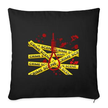 Preuves médico-légales - Kripo Polizei Forensics - Housse de coussin décorative 45 x 45 cm - noir - Devant