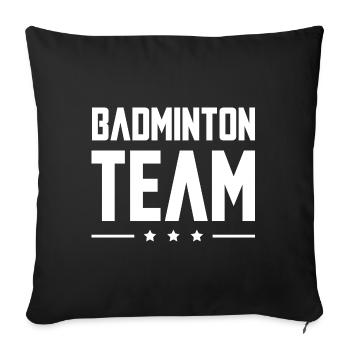 Équipe de badminton - Housse de coussin décorative 45 x 45 cm - noir - Devant