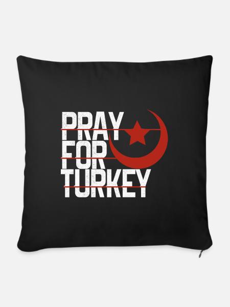 Türkei erdbeben - Sofakissenbezug 45 x 45 cm - Schwarz