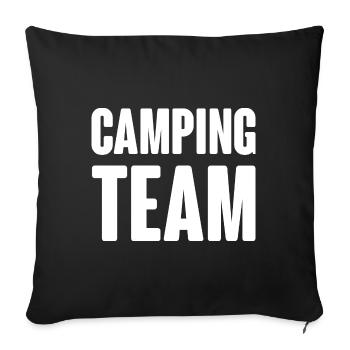 Camping Team - Sofa pillowcase 17,3'' x 17,3'' (45 x 45 cm) - black - Front