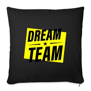 Dream Team - Sofa pillowcase 17,3'' x 17,3'' (45 x 45 cm) - black - Front
