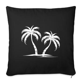 Palm Island - Sofa pillowcase 17,3'' x 17,3'' (45 x 45 cm) - black - Front