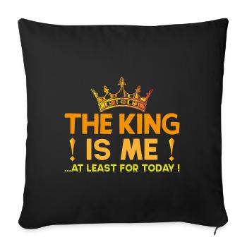 Kings Day, Gift for Kings Day! - Sofa pillowcase 17,3'' x 17,3'' (45 x 45 cm) - black - Front