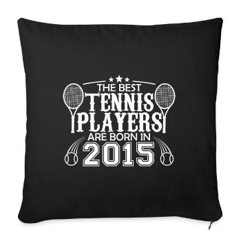 2015 joueur tennis | cadeau joueur de tennis 2015 - Housse de coussin décorative 45 x 45 cm - noir - Devant
