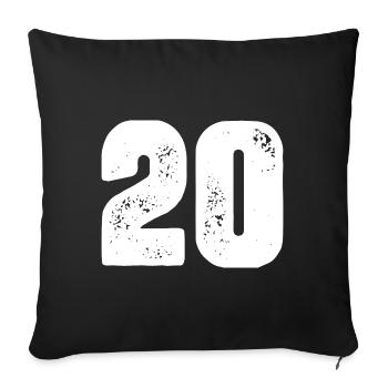 Maillot 20 Numéro - Housse de coussin décorative 45 x 45 cm - noir - Devant