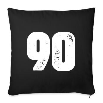90 Number jersey - Sofa pillowcase 17,3'' x 17,3'' (45 x 45 cm) - black - Front