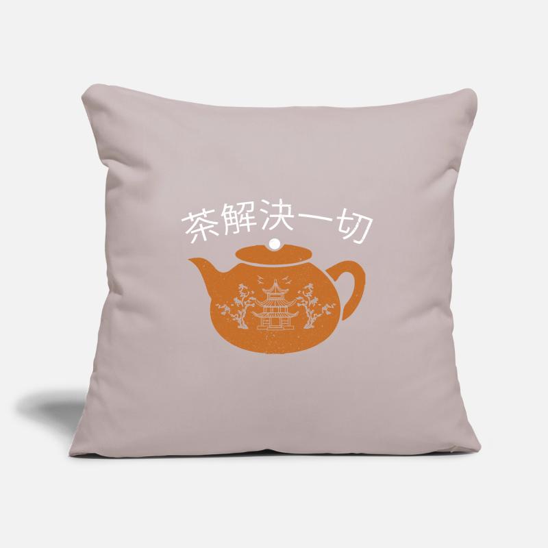 Tea Solves Everything Sofa pillowcase 17,3'' x 17,3'' (45 x 45 cm)