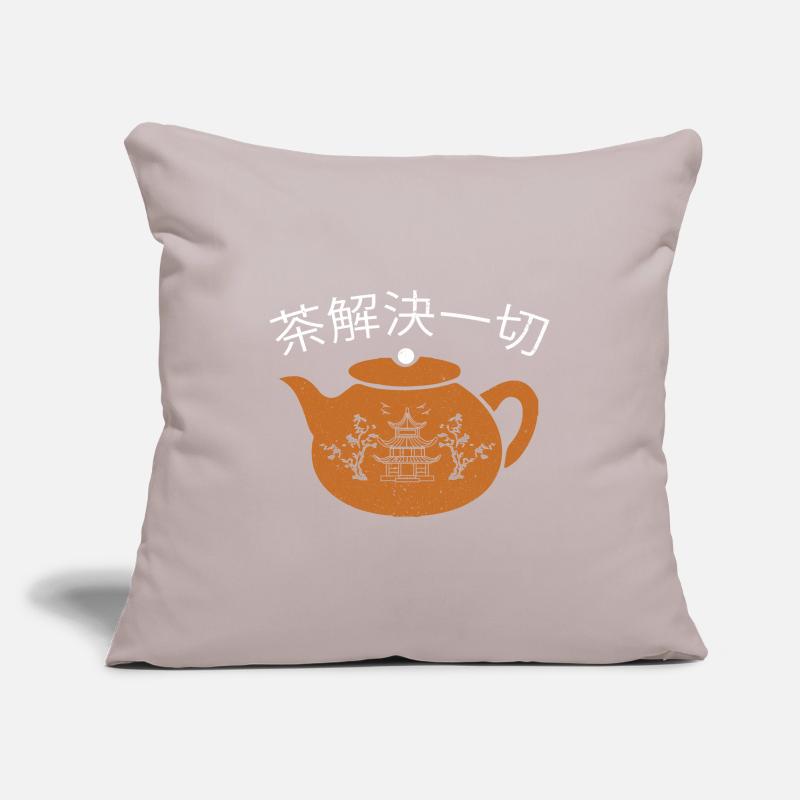 Tea Solves Everything Sofa pillowcase 17,3'' x 17,3'' (45 x 45 cm)