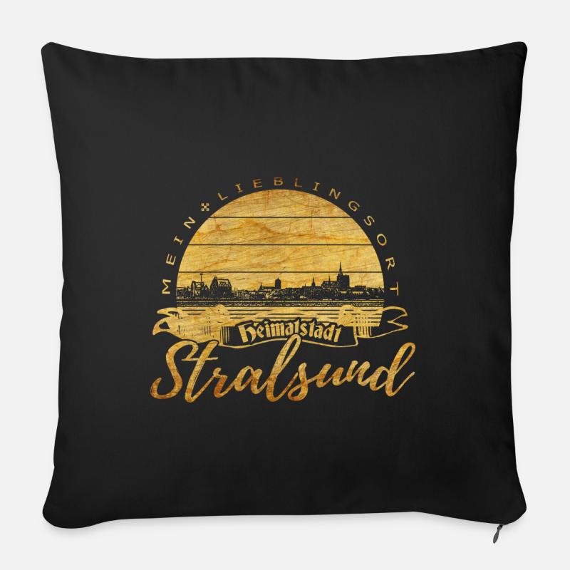 Stralsund - Sofakissenbezug 45 x 45 cm - Schwarz