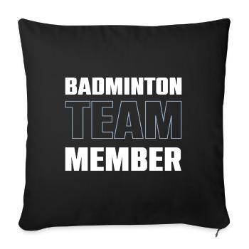 Équipe de badminton - Housse de coussin décorative 45 x 45 cm - noir - Devant