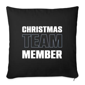 Christmas Team - Sofa pillowcase 17,3'' x 17,3'' (45 x 45 cm) - black - Front