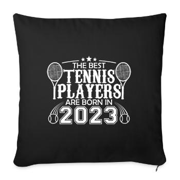 2023 joueur tennis | cadeau joueur de tennis 2023 - Housse de coussin décorative 45 x 45 cm - noir - Devant