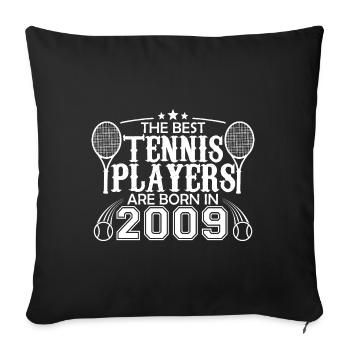 2009 joueur tennis | cadeau joueur de tennis 2009 - Housse de coussin décorative 45 x 45 cm - noir - Devant