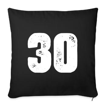 Maillot 30 Numéro - Housse de coussin décorative 45 x 45 cm - noir - Devant