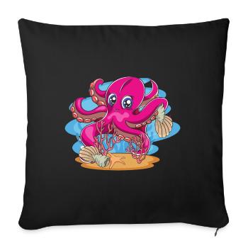 Cute Octopus Ocean Animal Gift Idea Octopus - Sofa pillowcase 17,3'' x 17,3'' (45 x 45 cm) - black - Front