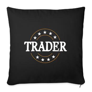 Trader Beruf - Sofakissenbezug 45 x 45 cm - Schwarz - Vorne