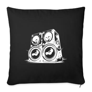 Music Boxing Symbol Bass - Sofa pillowcase 17,3'' x 17,3'' (45 x 45 cm) - black - Front