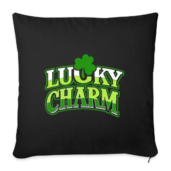 Lucky Charm - St. Patrick's Day - Irland - Sofakissenbezug 45 x 45 cm - Schwarz - Vorne