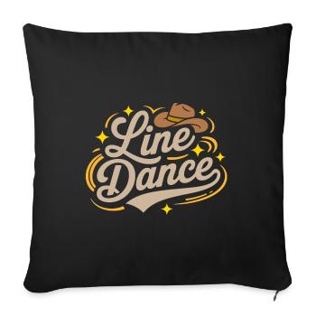 La danse en ligne : mon hobby - ma passion - mon truc - Housse de coussin décorative 45 x 45 cm - noir - Devant
