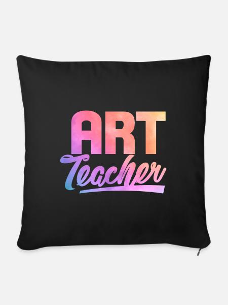 Kunstlehrer - Sofakissenbezug 45 x 45 cm - Schwarz
