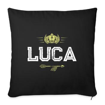 Luca - Sofa pillowcase 17,3'' x 17,3'' (45 x 45 cm) - black - Front