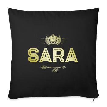 Sara - Sofa pillowcase 17,3'' x 17,3'' (45 x 45 cm) - black - Front