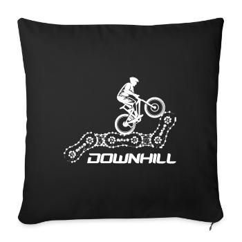Downhill - Sofa pillowcase 17,3'' x 17,3'' (45 x 45 cm) - black - Front