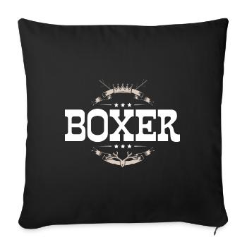 Boxer Boxen Sport - Sofakissenbezug 45 x 45 cm - Schwarz - Vorne