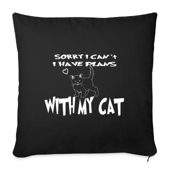My cat is the best of all - Sofa pillowcase 17,3'' x 17,3'' (45 x 45 cm) - black - Front