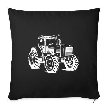 Tractor Symbol - Sofa pillowcase 17,3'' x 17,3'' (45 x 45 cm) - black - Front