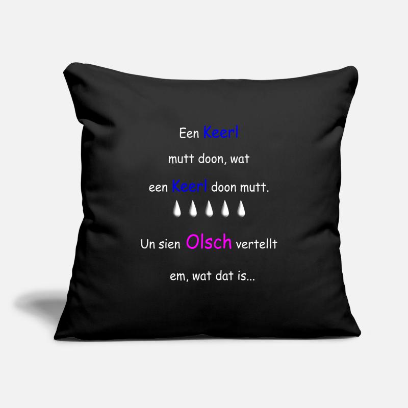 Plattdeutscher Spruch Sofakissenbezug 45 x 45 cm