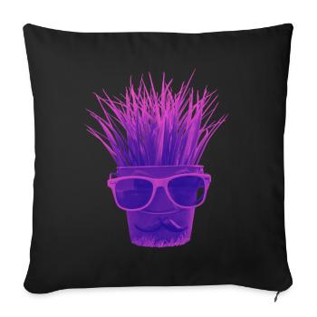 "Kräuter-Hipster!!!! - Sofakissenbezug 45 x 45 cm - Schwarz - Vorne