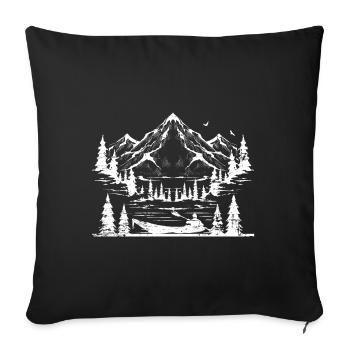 Outdoor Sports Gift Kayaking - Sofa pillowcase 17,3'' x 17,3'' (45 x 45 cm) - black - Front