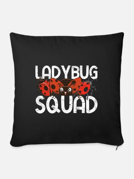 Marienkäfer Squad Lustiges Geschenk Marienkäfer - Sofakissenbezug 45 x 45 cm - Schwarz